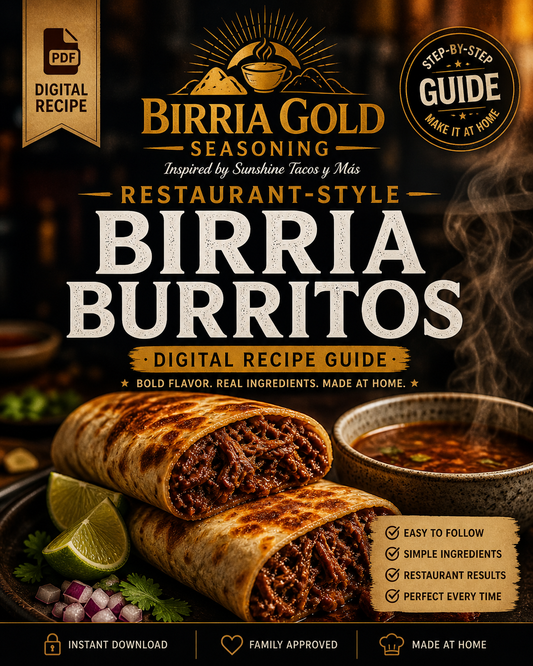 How to Make Birria Burritos at Home (Digital Recipe Guide)